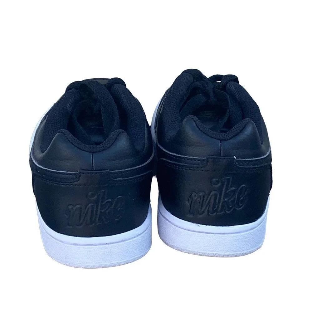 Nike Ebernon Womens Low Top Size 6.5 Athletic Black White Casual Sneakers - Picture 2 of 11